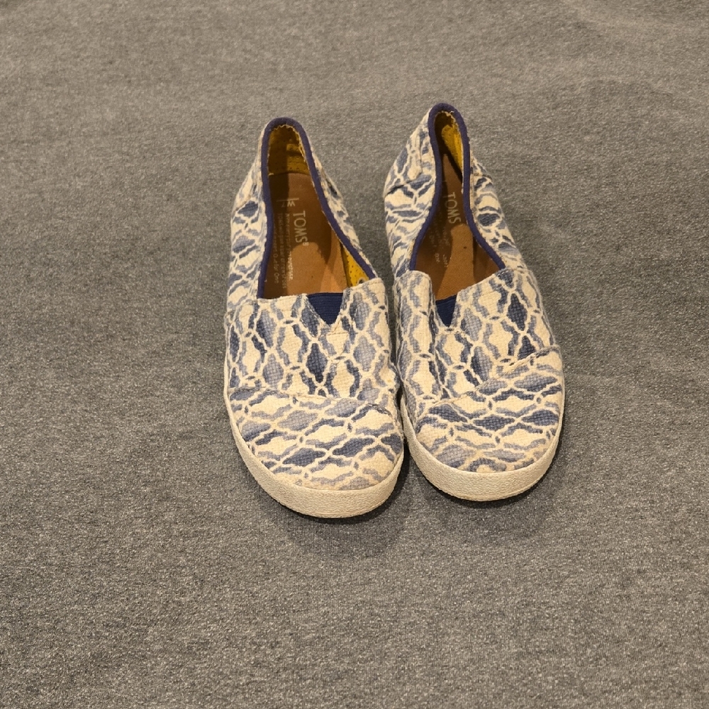 Toms Blue and Cream Espadrilles Casual Shoes